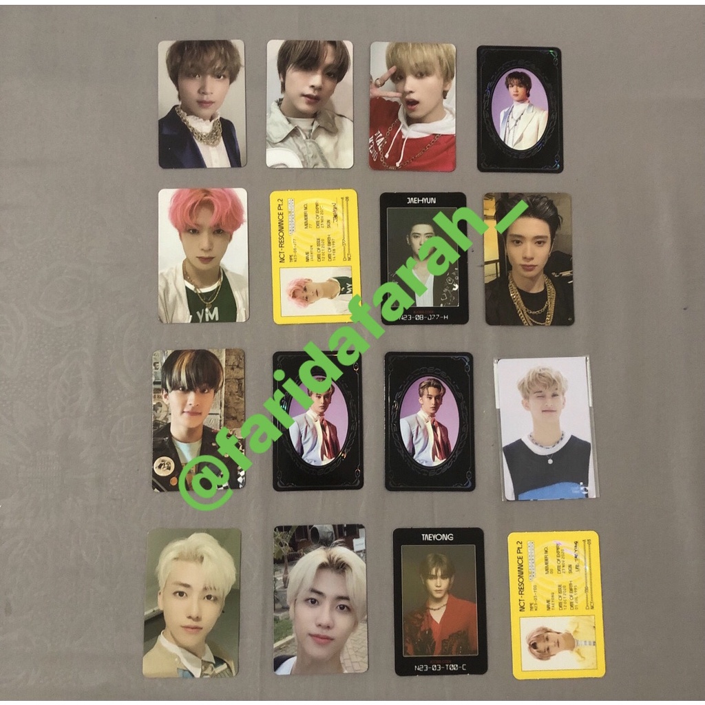 PC NCT Jaehyun Jaemin Mark Haechan Taeyong Neo Zone Resonance Yb ID AC Card Cashbee Ace Kit