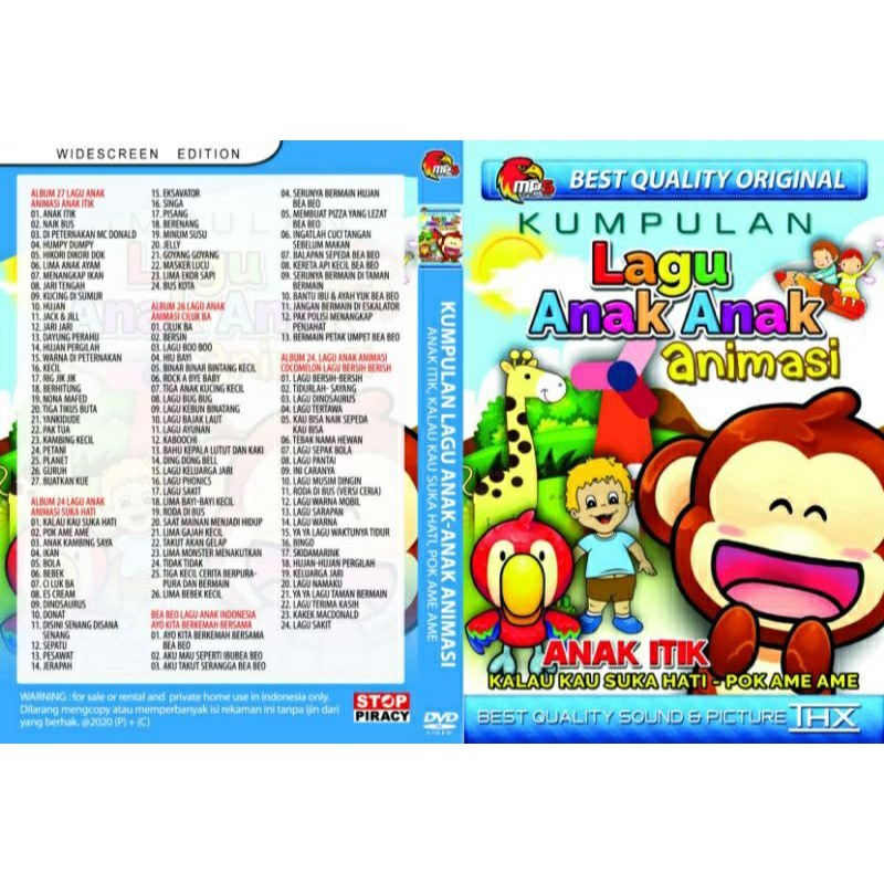 KASET LAGU ANAK MP5 KUMPULAN LAGU ANAK ANAK ANIMASI ANAK ITIK