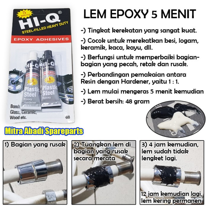 

Lem Epoxy Adhesives 5 Menit / Glue 5 Minutes
