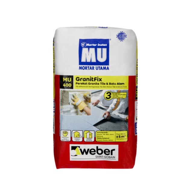 Semen Mortar Utama | MU 400 Granitfix 25 Kg