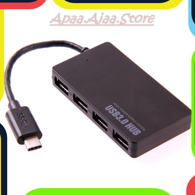 Bayar Ditempat USB Type C to USB 3.0 Hub Adapter 4 Port