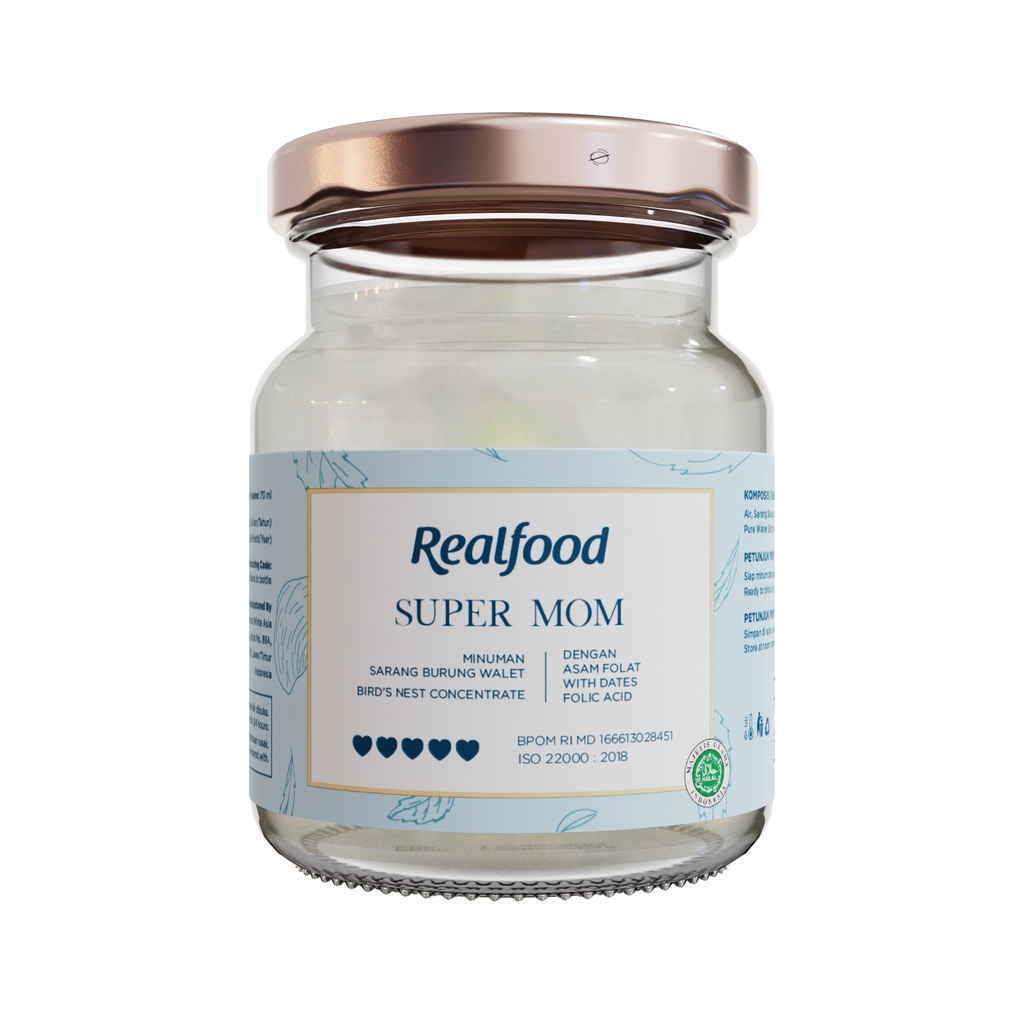 Realfood Super Mom Program 12 Hari Minuman Sarang Burung Walet + Asam Folat Image 3