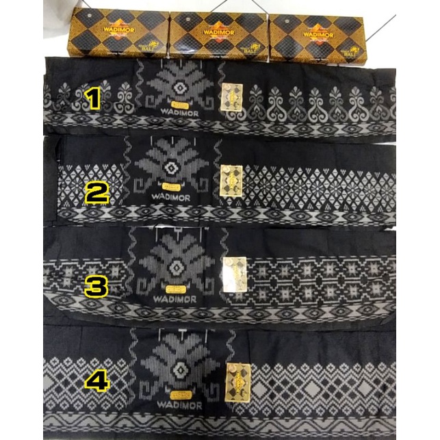 Sarung Wadimor Bali Hitam (sarung Tenun Wadimor)