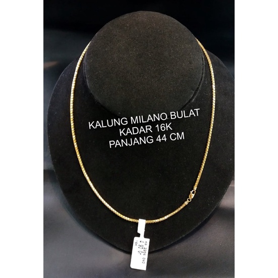 KALUNG MILANO BULAT KADAR 700/16K WANITA DEWASA POLOS