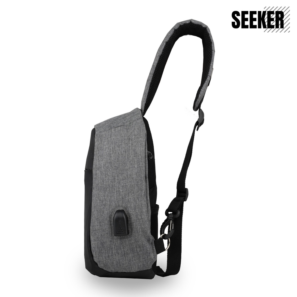 Best Seller Tas Selempang / Slempang Anti Maling/Anti Air Sling Bag + USB Charger PREMIUM Quality