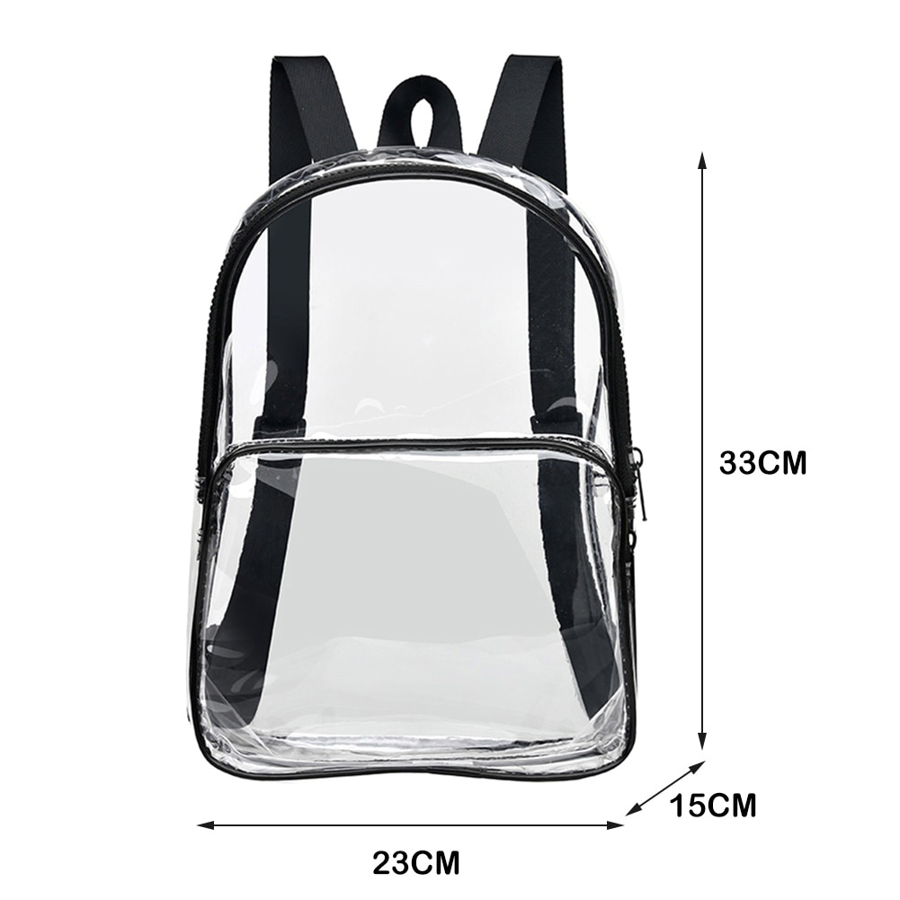 10.10 PROMO Tas selempang bening transparan PVC UNTUK KONSER KULIAH KERJA Ransel Wanita Tas PVC Tahan Air Transparan Tas Sequin Transparan Pelajar Perguruan Tinggi Fashion Wanita Tas Sekolah Ransel