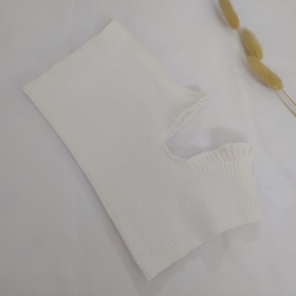 Ciput Rajut Anbud Anti budeg-Putih BW