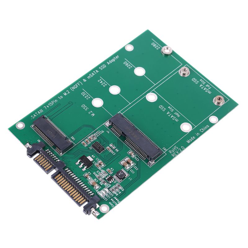 Btsg Untuk M.2 NGFF Msata SSD Ke 3.0 2.5 &quot;Adapter M2 PCI SSD Converter Riser Card