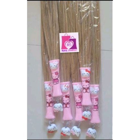 sapu tebas sapu lidi hello kitty penebah