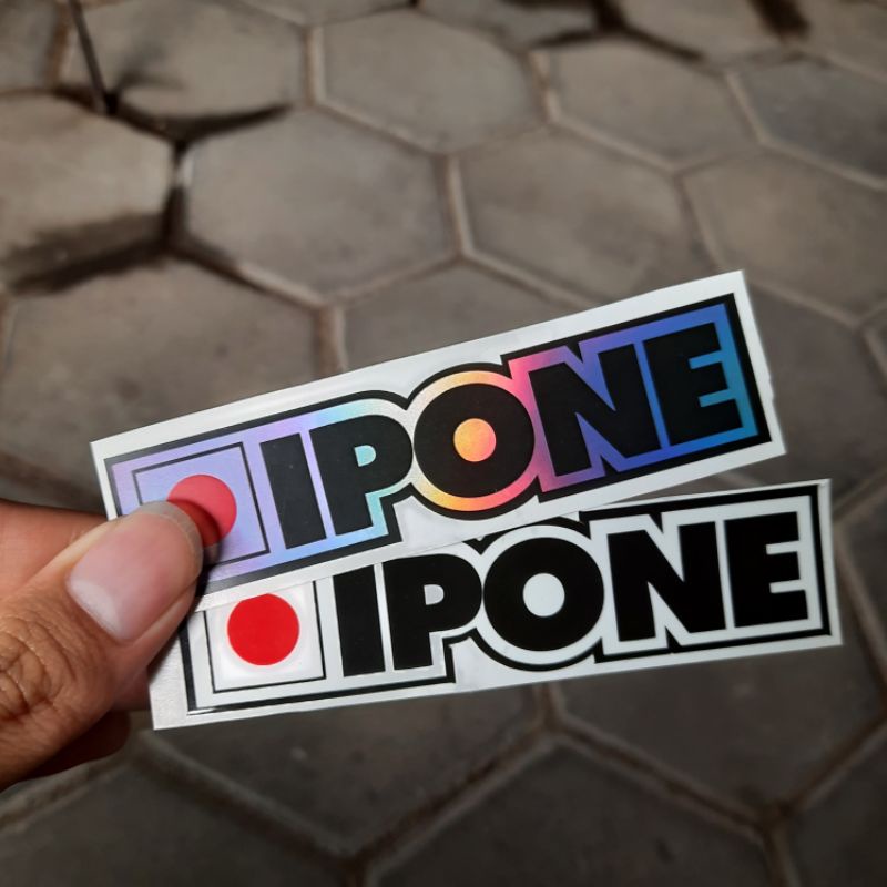 

Sticker Oli IPONE Hologram Bahan Vinyl Laminasi Glossy anti Air