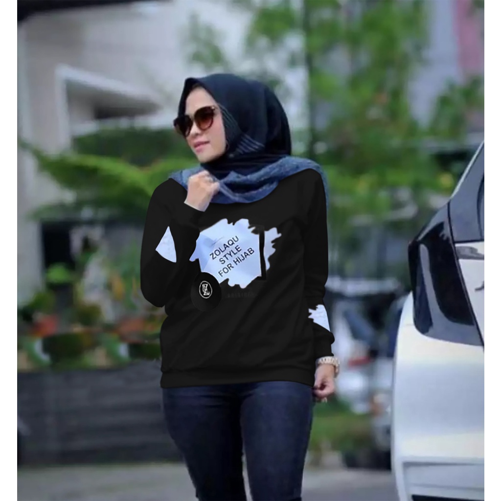 BISA COD BAJU ZLQ TRENDY SF TERBARU-KAOS DISTRO CEWEK LENGAN PANJANG KEREN KEKINIAN TERLARIS