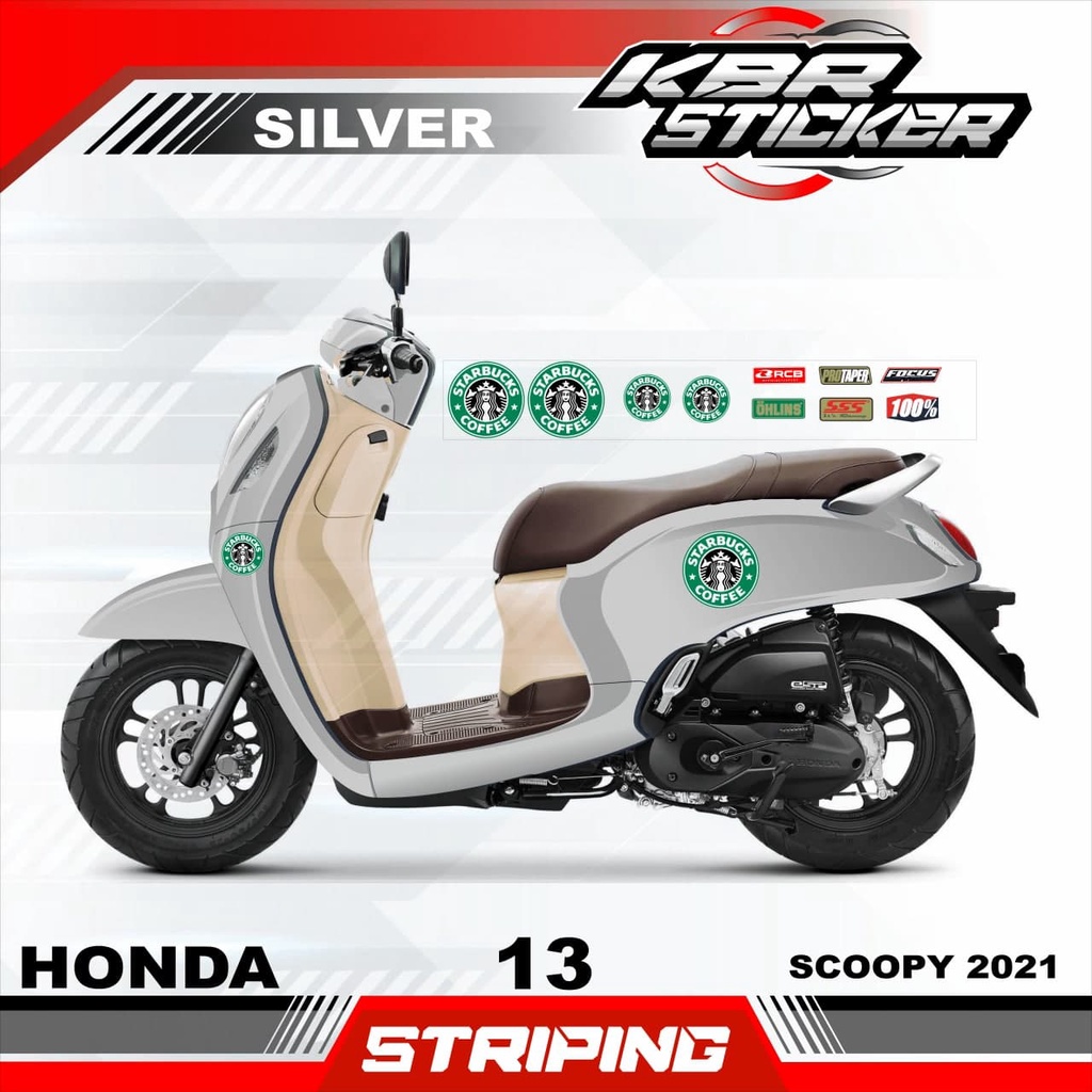 SCOOPY 2021 stiker motor striping SCOOPY 2021 motor honda motor sticker variasi Racing 13
