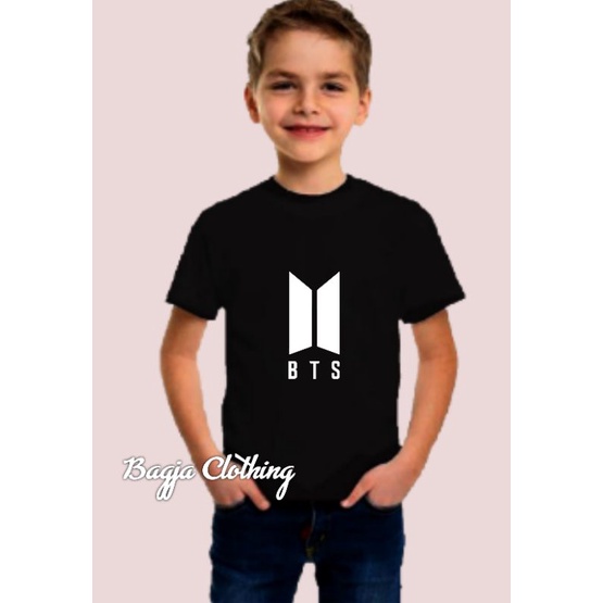 Kaos anak logo BTS baju anak bts logo