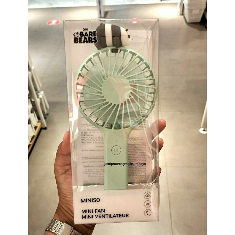 MINI FAN WE BARE BEARS MINISO MINI FAN MINISO KIPAS