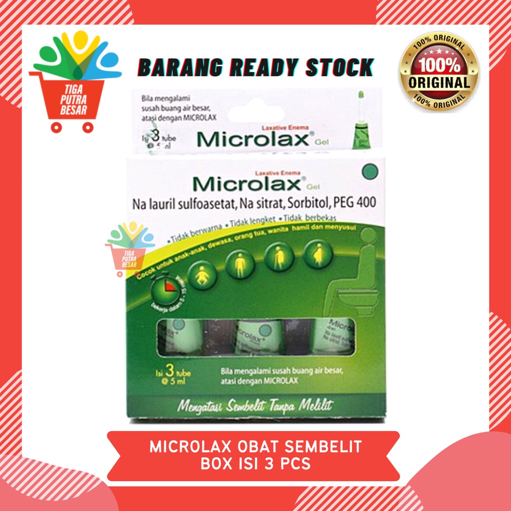 MICROLAX GEL ISI 3 TUBE X 5 ML MENGATASI SEMBELIT TANPA MELILIT