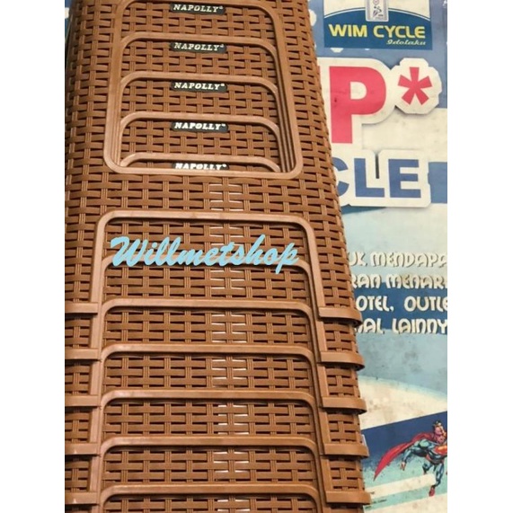 ◄ Kursi Napolly Kursi Rotan Napoly Kursi Plastik Kursi Baso COKLAT JATI ♘