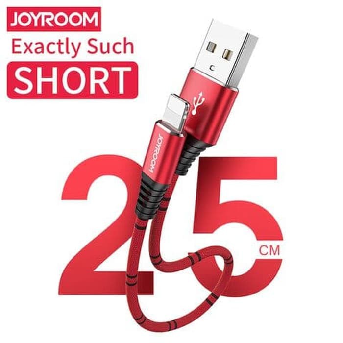 Joyroom Cable aple lighting 25cm amour series Red S-L316