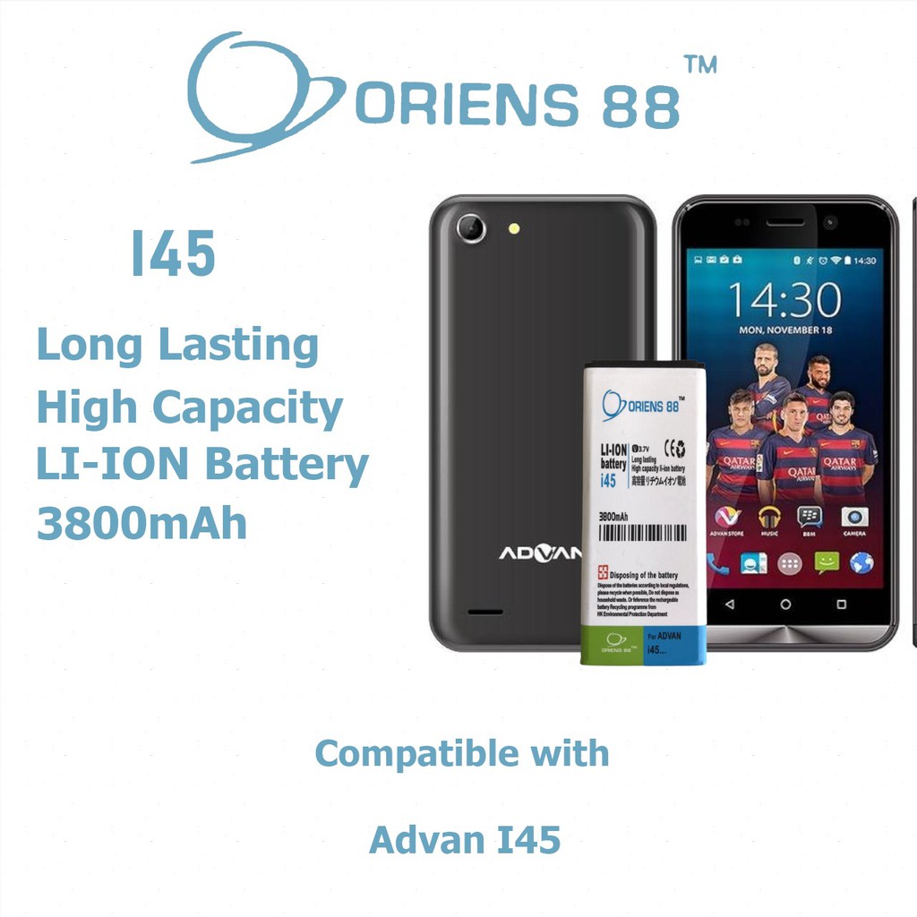 (P) Baterai batre battery Advan i45 double power/IC ORIENS88