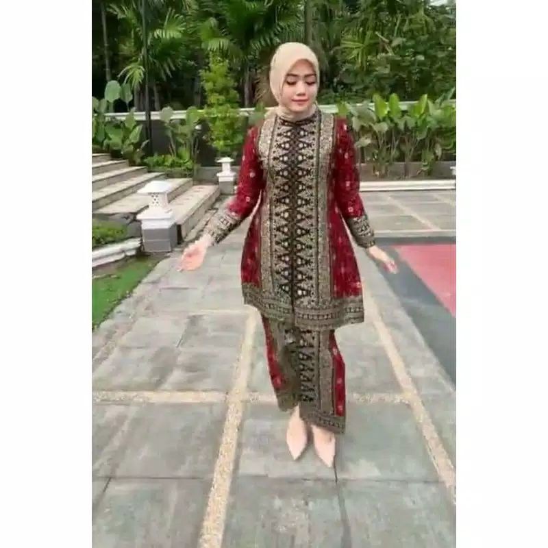 kurung songket Palembang-baju kondangan modern