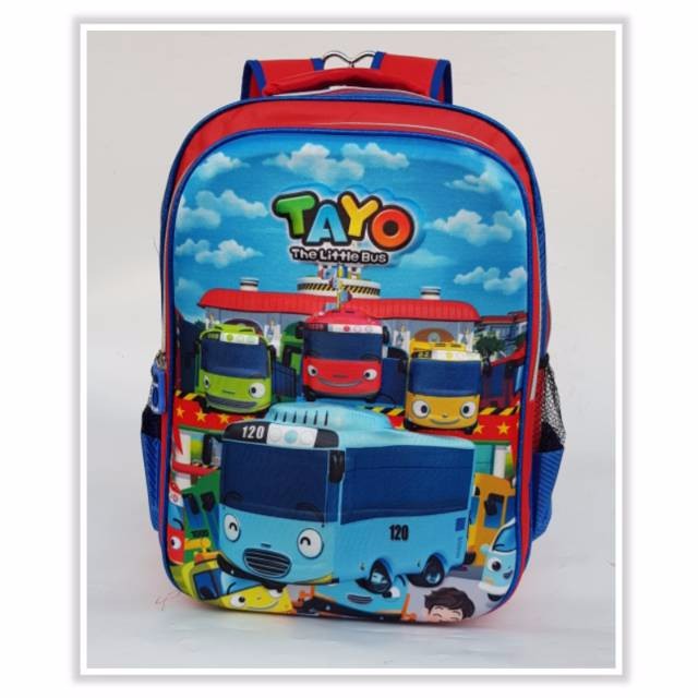 New,,,, Tas Tayo Tas Ransel Anak Sekolah SD / Tas Ransel Karakter tayo hembos timbul