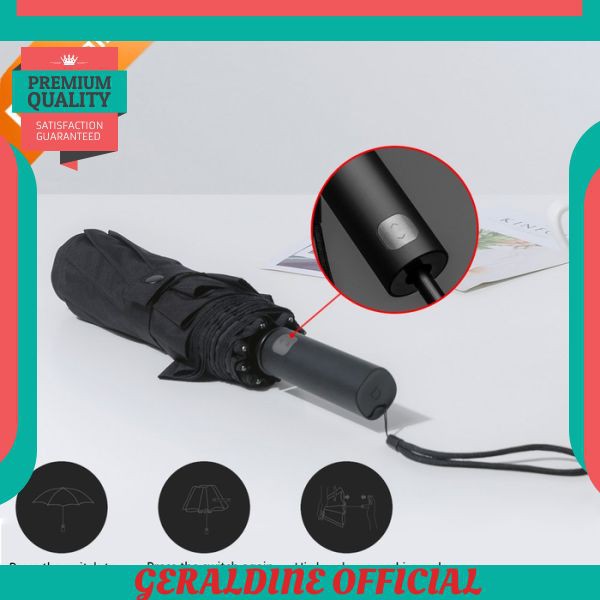 TERLARIS XIAOMI Mijia Automatic Foldable Umbrella Pinluo Payung Lipat Otomatis