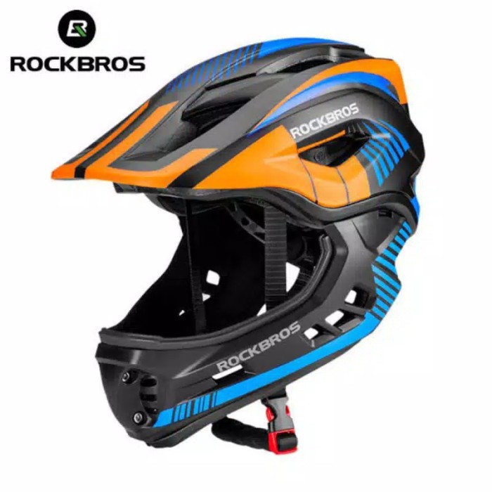 Helm sepeda anak push bike rockbros, full face