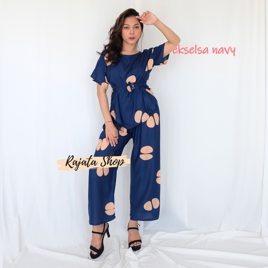 DASTER SETELAN BABYDOLL-BD EKSELSA NAVY