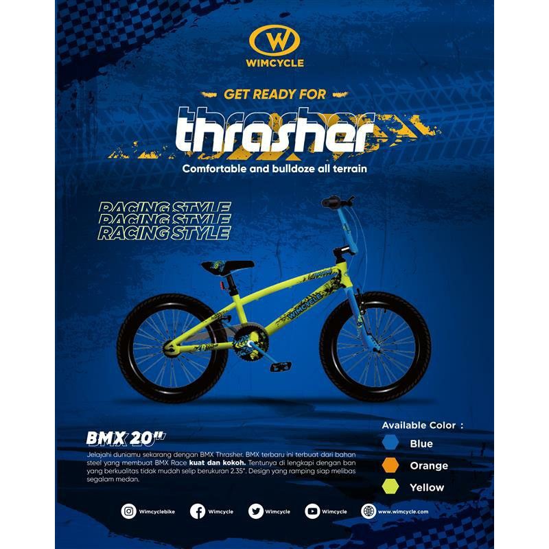sepeda bmx 18 wimcycle thrasher