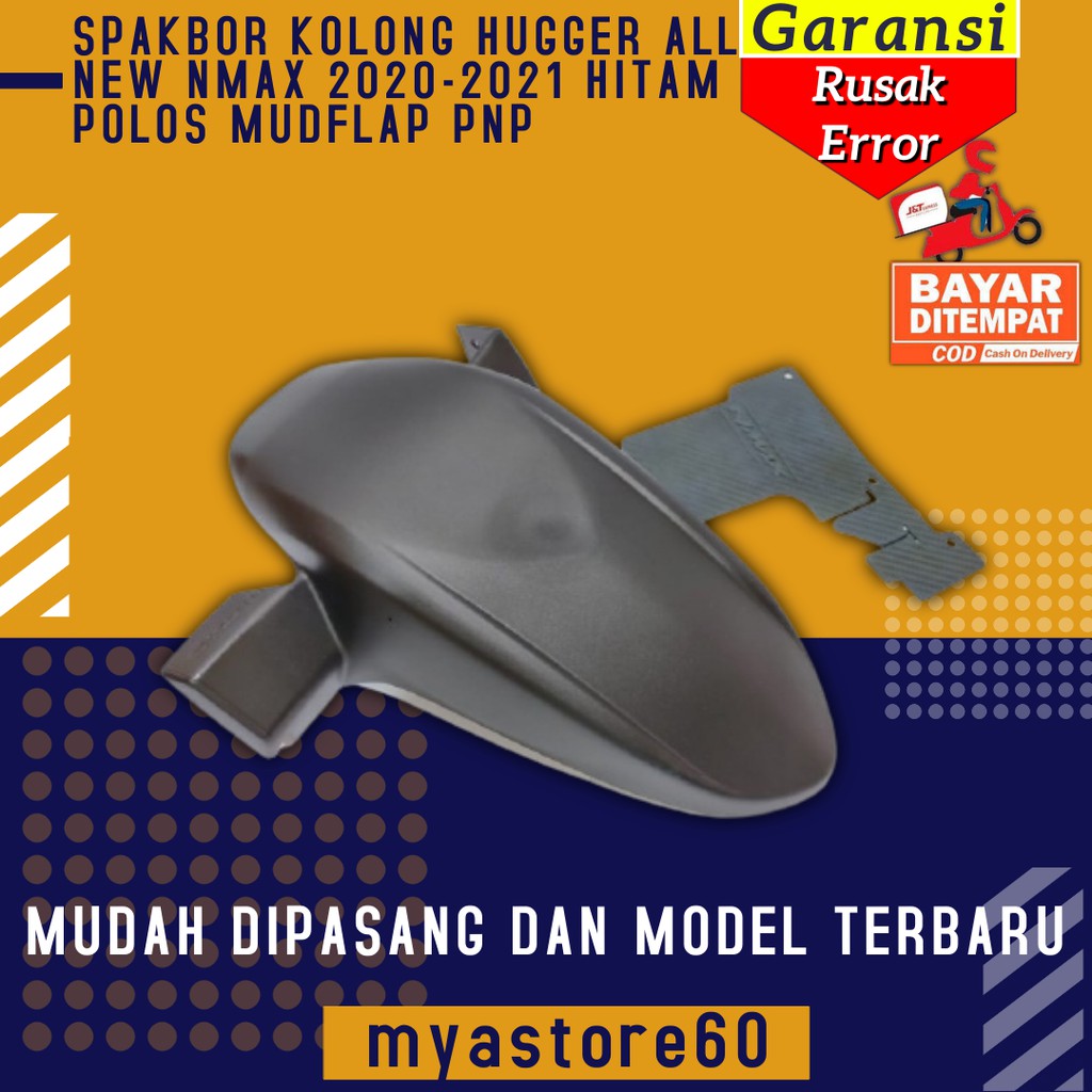 SPAKBOR  COVER KOLONG HUGGER YAMAHA ALL NEW NMAX 2020  2021 HITAM POLOS MUDFLAP PNP AKSESORIS  MOTOR