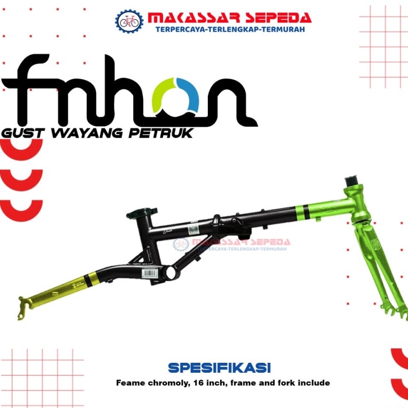 FRAME SEPEDA FNHON GUST WAYANG PETRUK DISCBRAKE
