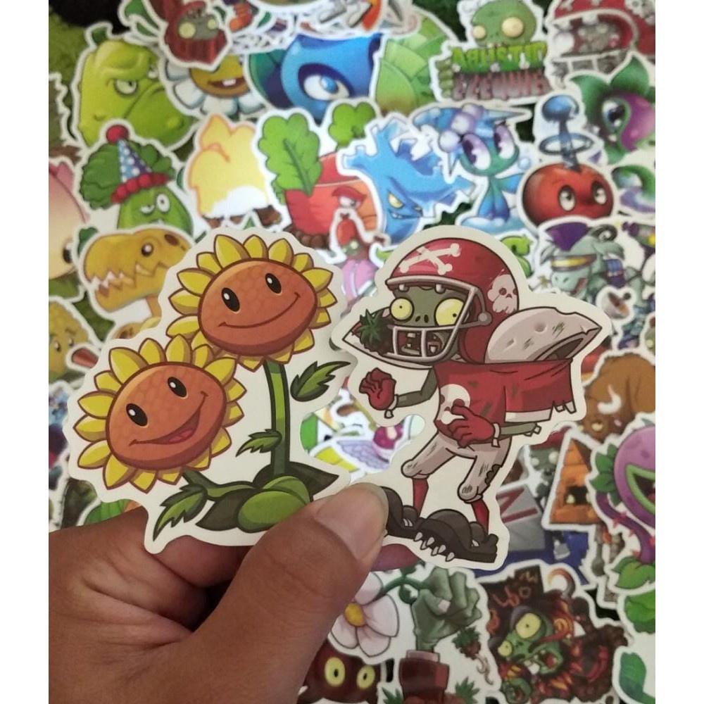 Keren Dan Murah - Stiker Plants VS Zombie