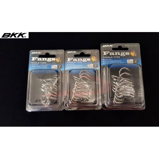 Treble Hook BKK FANGS 6066-5X-NP