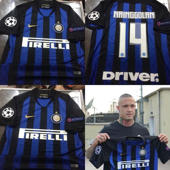Ds Open Jersey Baju Bola Inter Milan Home 18/19 Fullpatch Ucl + Nameset Grade Produk Terbatas