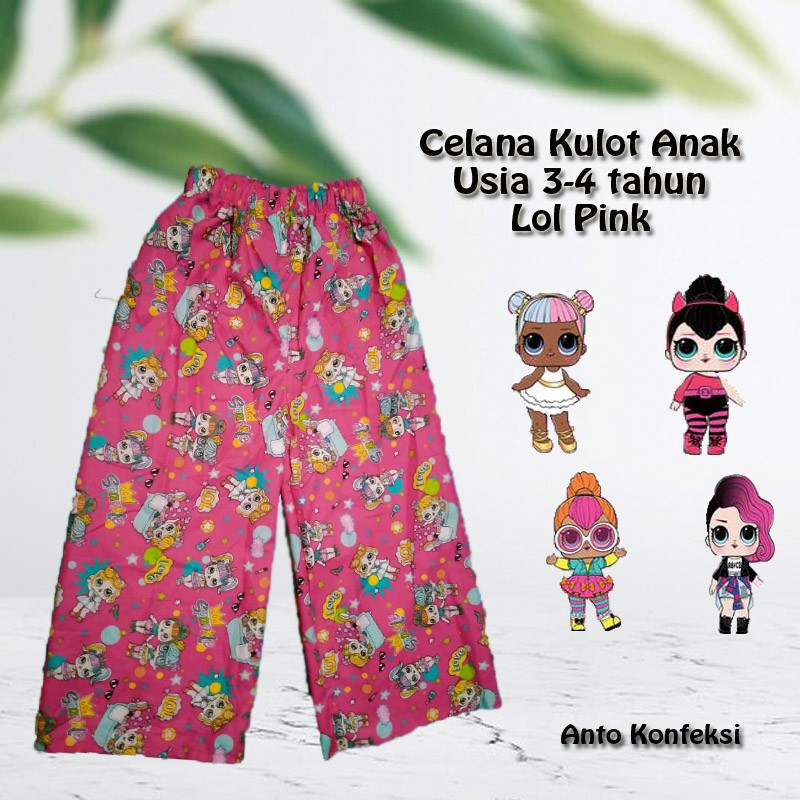 PILIH MOTIF Kulot Anak Perempuan/ Grosir Kulot Perempuan Celana Kulot Panjang Anak Karakter usia 3,4 tahun/ Kulot Celana Panjang Anak Karakter Kulot Katun Jepang usia 3-4 tahun grosir dan ecer