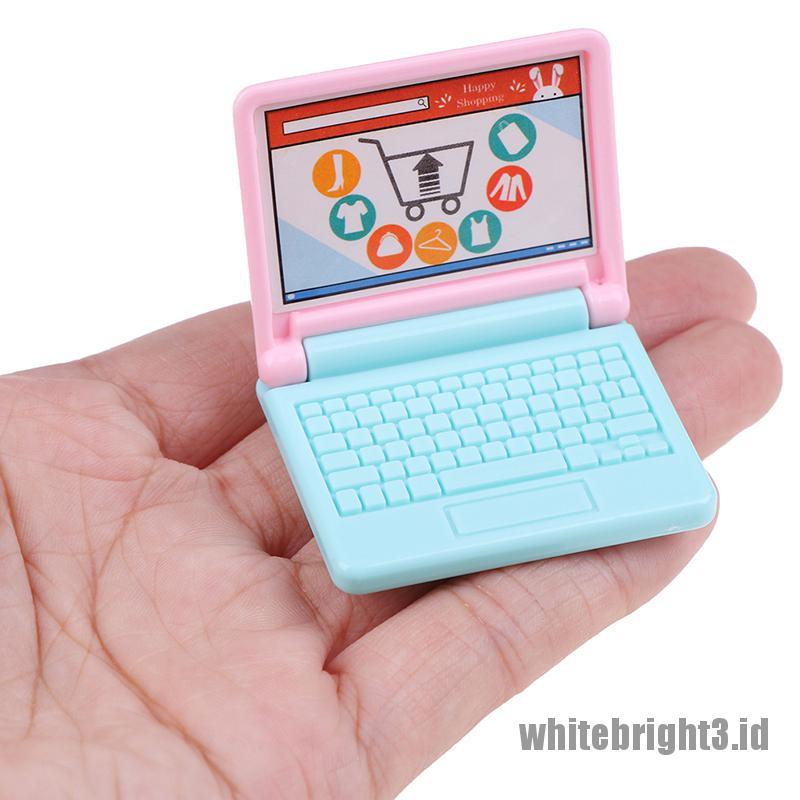 (white3) Miniatur Lampu Komputer / laptop Kreatif Untuk Dekorasi Rumah Boneka