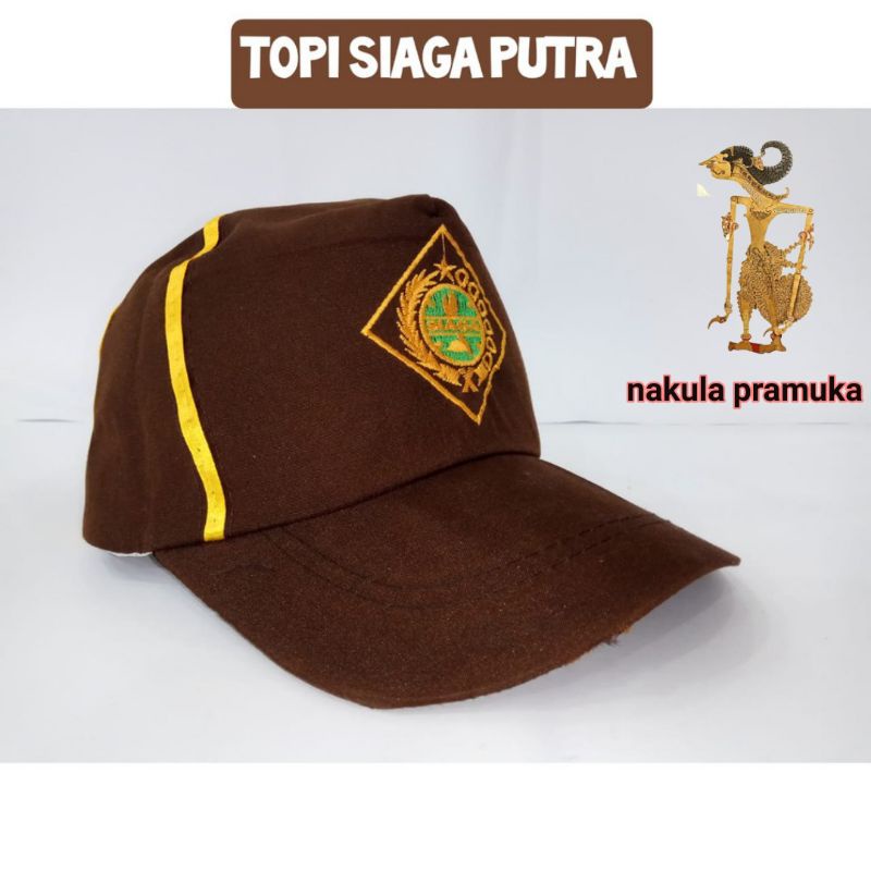 TOPI SIAGA BORDIR, topi siaga putra / TOPI PRAMUKA, TOPISEKOLAH