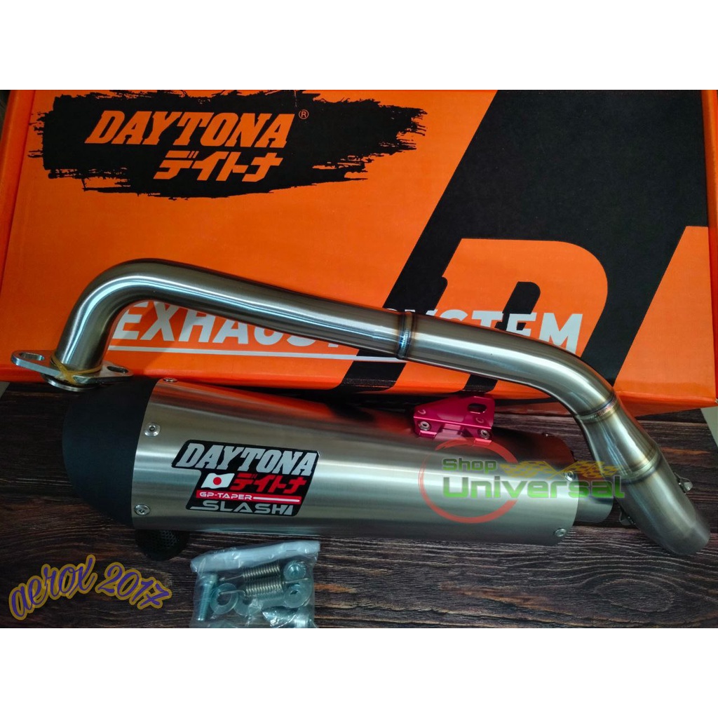 Knalpot Racing Daytona Slash GP Taper Aerox 155 knalpot daytona aerox 155 2017-2020