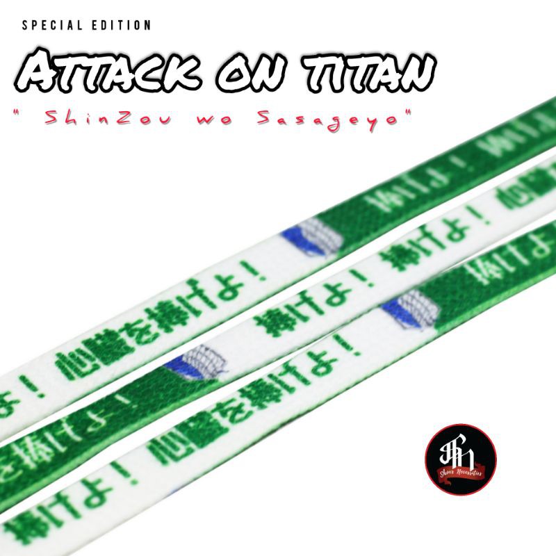 Attack on Titan (AOT) Special Edt - Tali Sepatu - Shoelaces - Laces 100CM &amp; 125CM