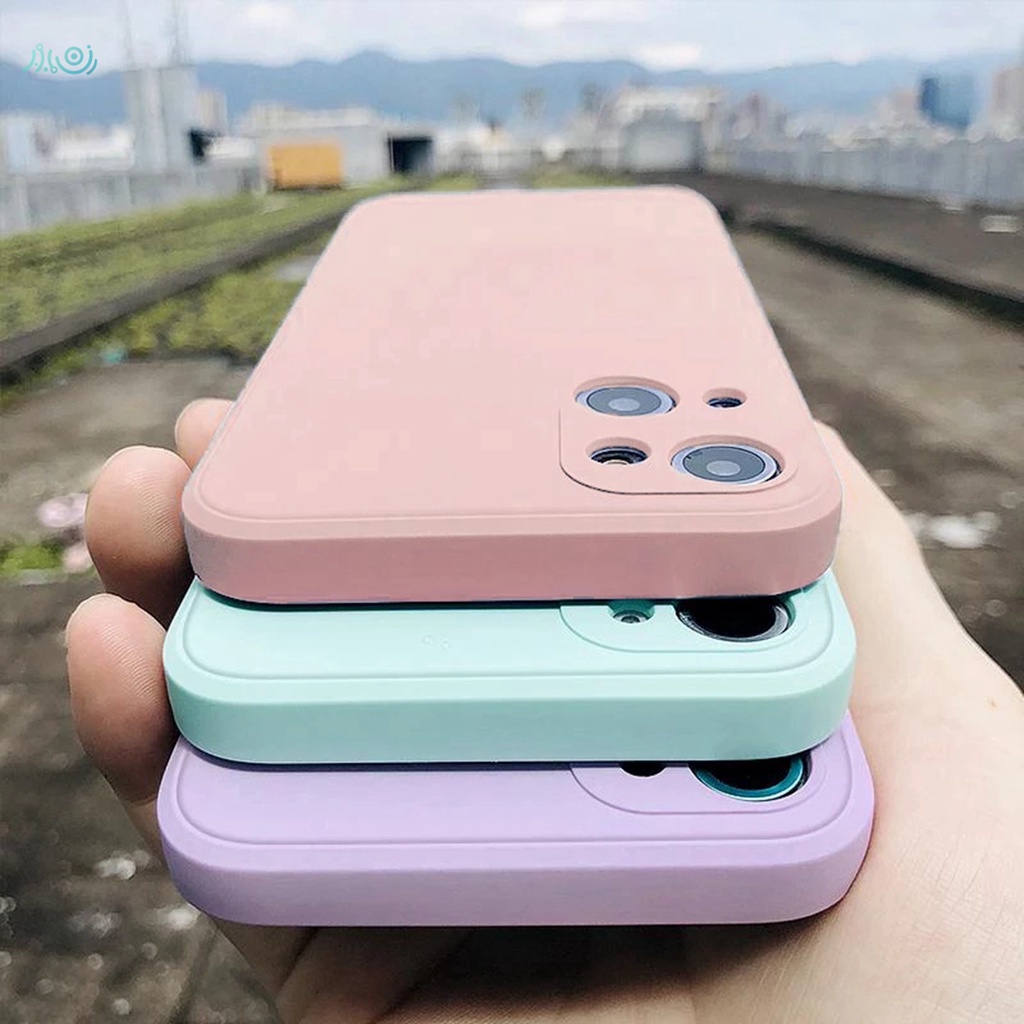 Soft Case Bahan Silikon Shockproof Untuk Iphone 12 13 11 Pro Max X Xr Xs Max 7 + 8 Plus Se 2