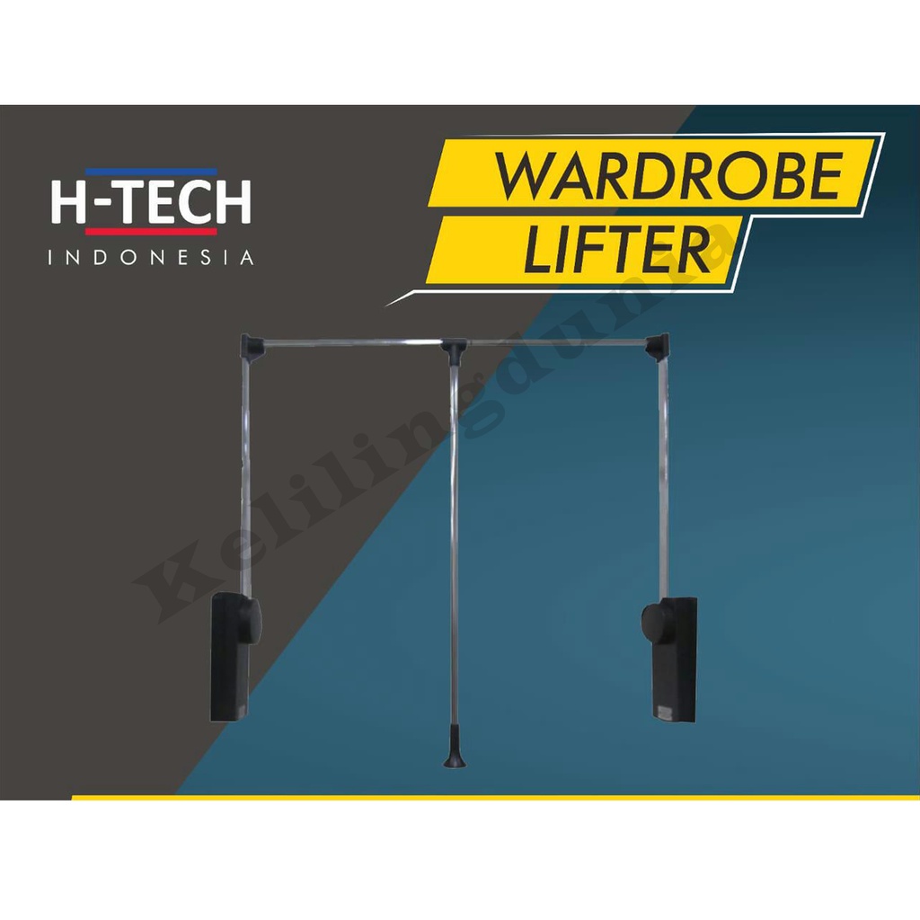 Hanger Baju Tarik H-TECH Pull Down Wardrobe Lifter Dalam Lemari Pakaian