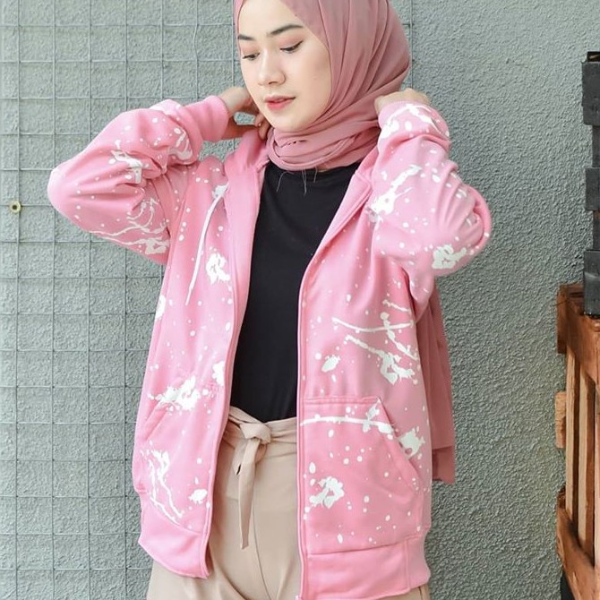 BLOTCHES ZIPPER HOODIE JAKET UNISEX COUPLE BEST QUALITY