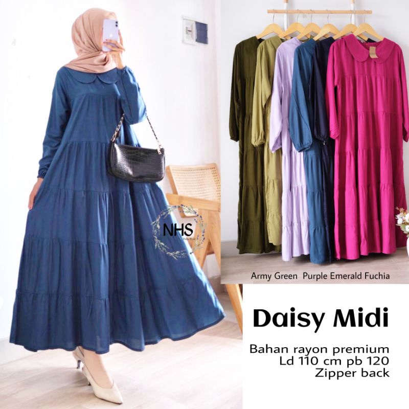 Midi dress rayon Daisy midi dress JUMBO