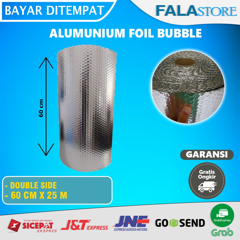 ALUMINIUM BUBBLE FOIL ANTI PANAS / INSULASI ATAP / PEREDAM PANAS ATAP