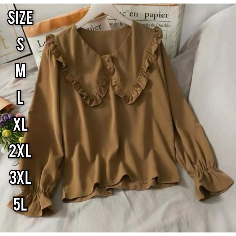 Jenica Top - Size S M L XL XXL 3XL 4XL/5L - Blouse Jumbo - Baju Jumbo - Atasan Big Size - Atasan Jumbo