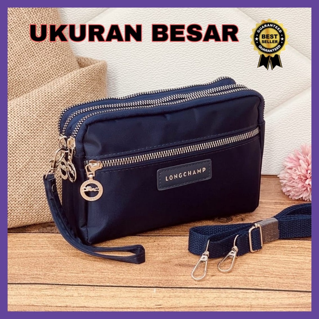 TAS DOMPET BESAR 3 DAN 4 RES RESLETING SLEMPANG SELEMPANG BAHU WANITA BAHAN PARASUT IMPOR IMPORT