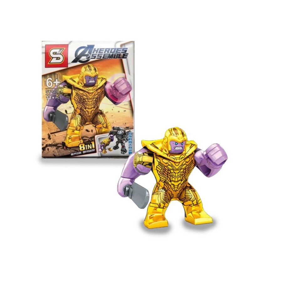 Brick Super Hero Avengers Thanos SY1318-1 Heroes Assemble 8 in 1