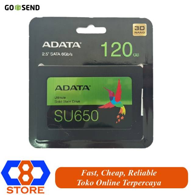 HARDDISK SSD 120GB SSD ADATA 120GB SU650 SATA3 RESMI ORIGINAL