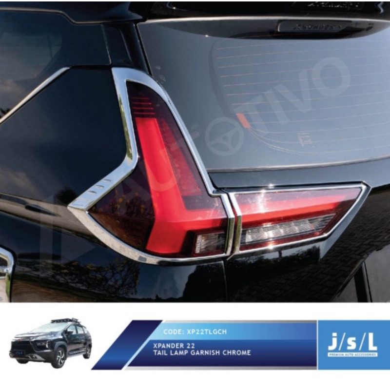 garnish list cover lampu belakang Chrome xpander 2022-2026