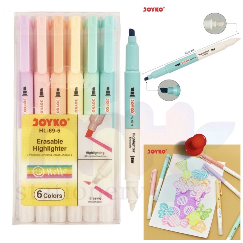 

Erasable Highlighter Stabilo Dapat Dihapus Joyko HL-69-6