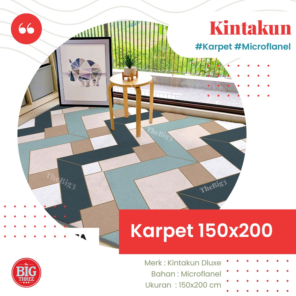 Kintakun Karpet 150x200 / 150x100 cm Andari Ariadra Alarik Aron Basmus Ebba Emil Gustav Hans Lucio Ludgiv Maja Melvin Noah Hugo Saga Sten Wilma - 150x200 Queen Carpet minimalis karmut Deluxe Dluxe